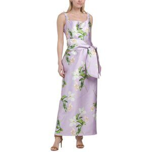 JULIA JORDAN Mikado Tie Waist Gown